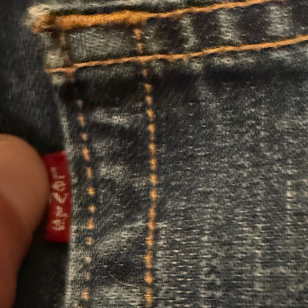 Levi's Dark Blue Low Rise Straight 529 Red Tab Jeans 33x34 - Picture 6 of 8